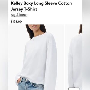 Rag & Bone Kelley Boxy long sleeve Tshirt - size small